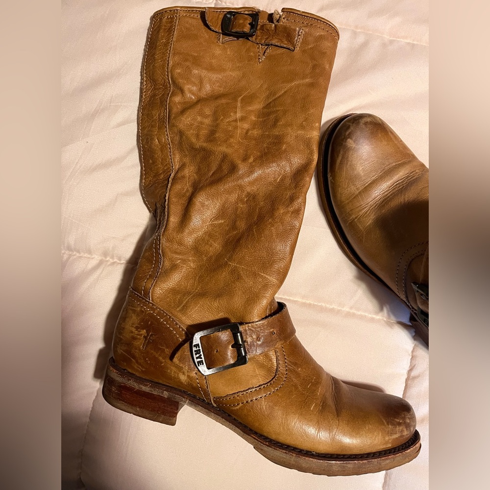 Frye Tan Leather Boots